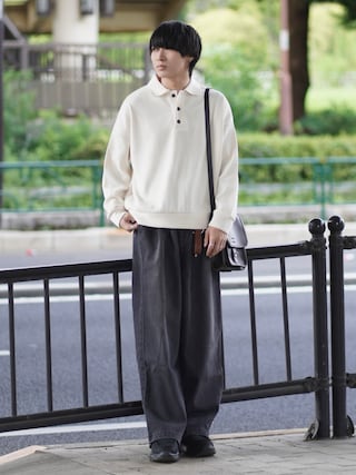 「ETELIO(エテリオ)の2タックワイドバギー12オンスデニムパンツ 【セットアップ可能】(デニムパンツ)」を使った、こーせ︎︎︎︎︎︎︎︎さん(メンズ・169cm)の夏コーディネート