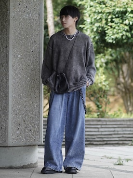 「アイテム（ウォレットチェーン）」を使った、こーせ︎︎︎︎︎︎︎︎さん（メンズ・169cm）の秋コーディネート