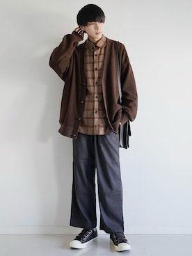 「ASTRONOMY（アストロノミー）のアイテム（パンツ）」を使った、こーせ︎︎︎︎︎︎︎︎さん（メンズ・169cm）の冬コーディネート