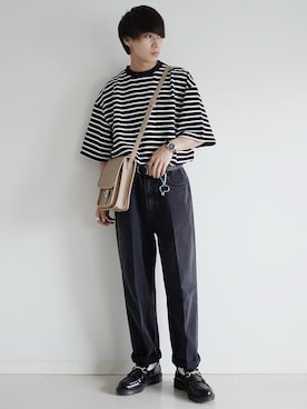 「ETELIO（エテリオ）の【2点セット】サージカルステンレスフープ　イヤーカフ　巾着付き（イヤーカフ）」を使った、こーせ︎︎︎︎︎︎︎︎さん（メンズ・169cm）の夏コーディネート