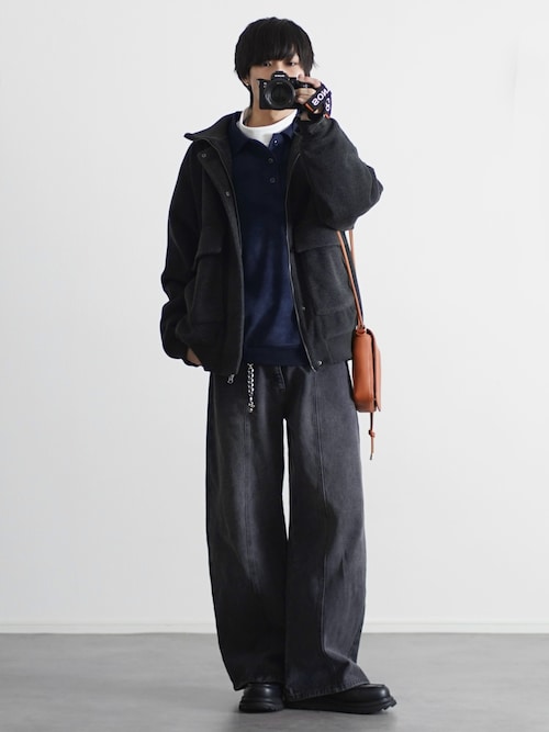 ウール混メルトンダービーブルゾン（ブルゾン）｜ETELIO（エテリオ）の