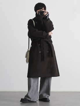 「アイテム（イヤーカフ）」を使った、こーせ︎︎︎︎︎︎︎︎さん（メンズ・169cm）の冬コーディネート