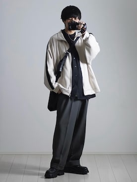 「ETELIO（エテリオ）の【2点セット】サージカルステンレスフープ　イヤーカフ　巾着付き（イヤーカフ）」を使った、こーせ︎︎︎︎︎︎︎︎さん（メンズ・169cm）の春コーディネート