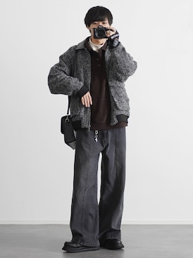 「アイテム（イヤーカフ）」を使った、こーせ︎︎︎︎︎︎︎︎さん（メンズ・169cm）の秋コーディネート