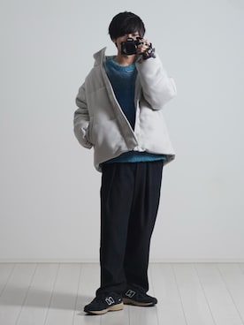 「ETELIO（エテリオ）の【2点セット】サージカルステンレスフープ　イヤーカフ　巾着付き（イヤーカフ）」を使った、こーせ︎︎︎︎︎︎︎︎さん（メンズ・169cm）の冬コーディネート