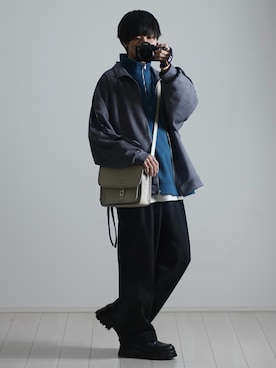 「ETELIO（エテリオ）の【2点セット】サージカルステンレスフープ　イヤーカフ　巾着付き（イヤーカフ）」を使った、こーせ︎︎︎︎︎︎︎︎さん（メンズ・169cm）の冬コーディネート