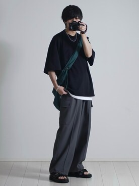 「ETELIO（エテリオ）の【SILVER925コーティング】メタルアンカー＆サークルチェーンブレスレット（ブレスレット）」を使った、こーせ︎︎︎︎︎︎︎︎さん（メンズ・169cm）の春コーディネート