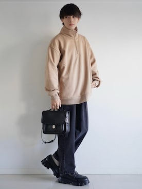 「エテリオ」｜「アイテム（スウェット）」を使った、こーせ︎︎︎︎︎︎︎︎さん（メンズ・169cm）の秋コーディネート
