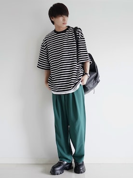 「ETELIO（エテリオ）の【2点セット】サージカルステンレスフープ　イヤーカフ　巾着付き（イヤーカフ）」を使った、こーせ︎︎︎︎︎︎︎︎さん（メンズ・169cm）の夏コーディネート