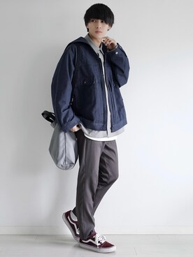 「CASPER JOHN（キャスパージョン）のアイテム（ブルゾン）」を使った、こーせ︎︎︎︎︎︎︎︎さん（メンズ・169cm）の春コーディネート