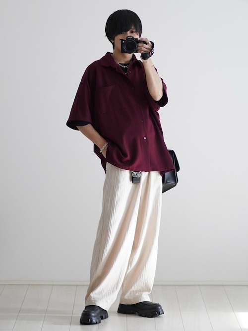 ランダムジャガードワイドイージーパンツ（その他パンツ）｜ETELIO