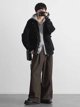 「アイテム（モカシン/デッキシューズ）」を使った、こーせ︎︎︎︎︎︎︎︎さん（メンズ・169cm）の秋コーディネート