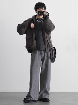 「アイテム（モカシン/デッキシューズ）」を使った、こーせ︎︎︎︎︎︎︎︎さん（メンズ・169cm）の秋コーディネート