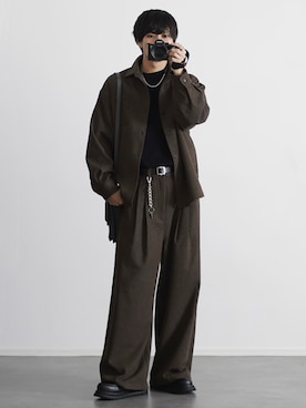 「アイテム（モカシン/デッキシューズ）」を使った、こーせ︎︎︎︎︎︎︎︎さん（メンズ・169cm）の秋コーディネート