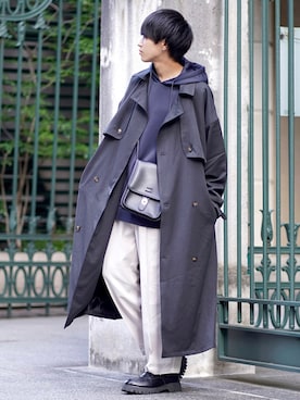 「DEVICE（デバイス）の【WEARISTA こーせ ×DEVICE コラボ】Rename フロントバックル ショルダーバッグ（ショルダーバッグ）」を使った、こーせ︎︎︎︎︎︎︎︎さん（メンズ・169cm）の秋コーディネート