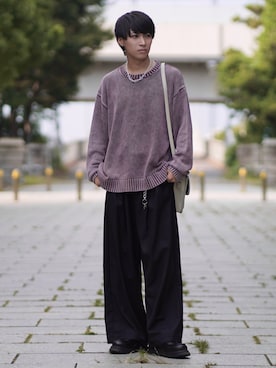 「アイテム（イヤーカフ）」を使った、こーせ︎︎︎︎︎︎︎︎さん（メンズ・169cm）の冬コーディネート