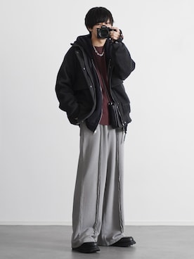 「アイテム（モカシン/デッキシューズ）」を使った、こーせ︎︎︎︎︎︎︎︎さん（メンズ・169cm）の秋コーディネート