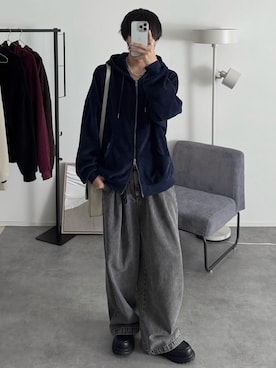 「アイテム（モカシン/デッキシューズ）」を使った、こーせ︎︎︎︎︎︎︎︎さん（メンズ・169cm）の秋コーディネート
