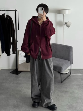 「アイテム（モカシン/デッキシューズ）」を使った、こーせ︎︎︎︎︎︎︎︎さん（メンズ・169cm）の秋コーディネート