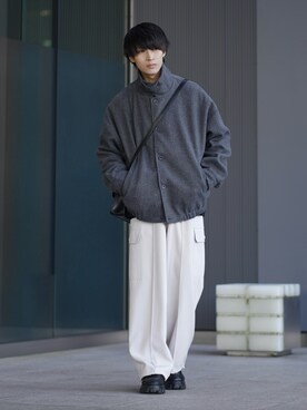 「ETELIO（エテリオ）の【2点セット】サージカルステンレスフープ　イヤーカフ　巾着付き（イヤーカフ）」を使った、こーせ︎︎︎︎︎︎︎︎さん（メンズ・169cm）の冬コーディネート