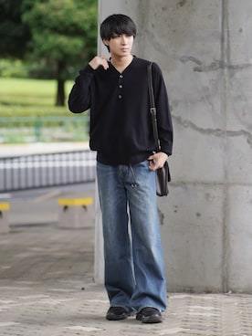 「アイテム（バッグ）」を使った、こーせ︎︎︎︎︎︎︎︎さん（メンズ・169cm）の秋コーディネート