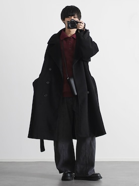 「アイテム（チェスターコート）」を使った、こーせ︎︎︎︎︎︎︎︎さん（メンズ・169cm）の秋コーディネート