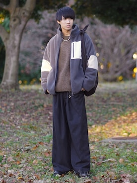 「アイテム（イヤーカフ）」を使った、こーせ︎︎︎︎︎︎︎︎さん（メンズ・169cm）の冬コーディネート