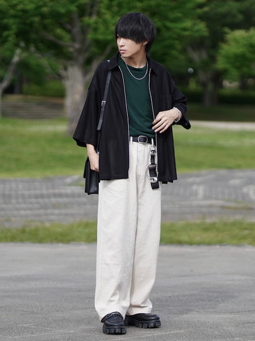 ランダムジャガードワイドイージーパンツ（その他パンツ