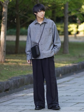 「アイテム（モカシン/デッキシューズ）」を使った、こーせ︎︎︎︎︎︎︎︎さん（メンズ・169cm）の秋コーディネート