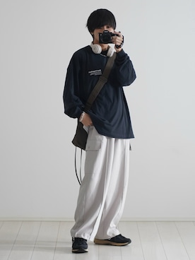 「ETELIO（エテリオ）の【2点セット】サージカルステンレスフープ　イヤーカフ　巾着付き（イヤーカフ）」を使った、こーせ︎︎︎︎︎︎︎︎さん（メンズ・169cm）の春コーディネート