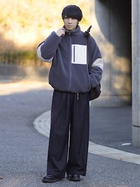 「アイテム（イヤーカフ）」を使った、こーせ︎︎︎︎︎︎︎︎さん（メンズ・169cm）の冬コーディネート