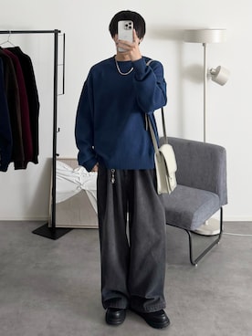 「アイテム（イヤーカフ）」を使った、こーせ︎︎︎︎︎︎︎︎さん（メンズ・169cm）の秋コーディネート