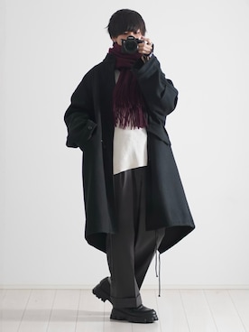 「マフラー」｜「アイテム（モッズコート）」を使った、こーせ︎︎︎︎︎︎︎︎さん（メンズ・169cm）の冬コーディネート