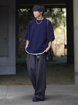 「DEVICE（デバイス）のアイテム（バッグ）」を使った、こーせ︎︎︎︎︎︎︎︎さん（メンズ・169cm）の春コーディネート