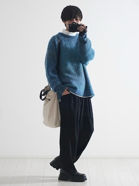 「ETELIO（エテリオ）の【2点セット】サージカルステンレスフープ　イヤーカフ　巾着付き（イヤーカフ）」を使った、こーせ︎︎︎︎︎︎︎︎さん（メンズ・169cm）の冬コーディネート