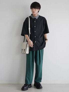 「ETELIO（エテリオ）の【2点セット】サージカルステンレスフープ　イヤーカフ　巾着付き（イヤーカフ）」を使った、こーせ︎︎︎︎︎︎︎︎さん（メンズ・169cm）の夏コーディネート