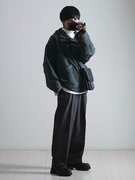 「ETELIO（エテリオ）の【2点セット】サージカルステンレスフープ　イヤーカフ　巾着付き（イヤーカフ）」を使った、こーせ︎︎︎︎︎︎︎︎さん（メンズ・169cm）の冬コーディネート