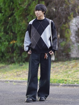 「ETELIO（エテリオ）のアイテム」を使った、こーせ︎︎︎︎︎︎︎︎さん（メンズ・169cm）の春コーディネート