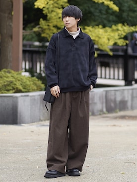 「アイテム（モカシン/デッキシューズ）」を使った、こーせ︎︎︎︎︎︎︎︎さん（メンズ・169cm）の秋コーディネート