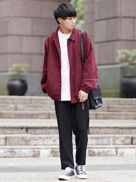「ETELIO（エテリオ）のアイテム（テーラードジャケット）」を使った、こーせ︎︎︎︎︎︎︎︎さん（メンズ・169cm）の秋コーディネート