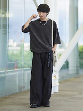 「アイテム（イヤーカフ、シルバー系）」を使った、こーせ︎︎︎︎︎︎︎︎さん（メンズ・169cm）の夏コーディネート