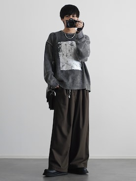 「アイテム（イヤーカフ）」を使った、こーせ︎︎︎︎︎︎︎︎さん（メンズ・169cm）の冬コーディネート