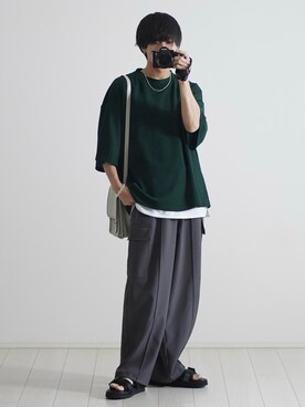 「ETELIO（エテリオ）の【SILVER925コーティング】メタルアンカー＆サークルチェーンブレスレット（ブレスレット）」を使った、こーせ︎︎︎︎︎︎︎︎さん（メンズ・169cm）の春コーディネート