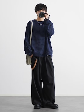 「スラックス」｜「アイテム（パンツ）」を使った、こーせ︎︎︎︎︎︎︎︎さん（メンズ・169cm）の秋コーディネート