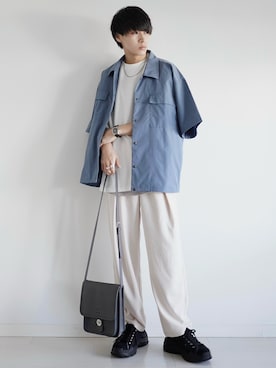 「shiki tokyo（シキトウキョウ）のアイテム（スニーカー）」を使った、こーせ︎︎︎︎︎︎︎︎さん（メンズ・169cm）の春コーディネート