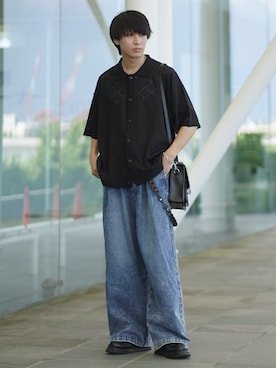 「アイテム（イヤーカフ）」を使った、こーせ︎︎︎︎︎︎︎︎さん（メンズ・169cm）の夏コーディネート