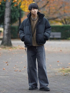 「アイテム（イヤーカフ）」を使った、こーせ︎︎︎︎︎︎︎︎さん（メンズ・169cm）の冬コーディネート