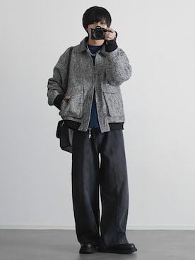 「アイテム（モカシン/デッキシューズ）」を使った、こーせ︎︎︎︎︎︎︎︎さん（メンズ・169cm）の秋コーディネート