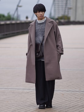 「アイテム（チェスターコート）」を使った、こーせ︎︎︎︎︎︎︎︎さん（メンズ・169cm）の秋コーディネート