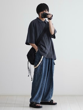 「ETELIO（エテリオ）の【SILVER925コーティング】メタルアンカー＆サークルチェーンブレスレット（ブレスレット）」を使った、こーせ︎︎︎︎︎︎︎︎さん（メンズ・169cm）の夏コーディネート